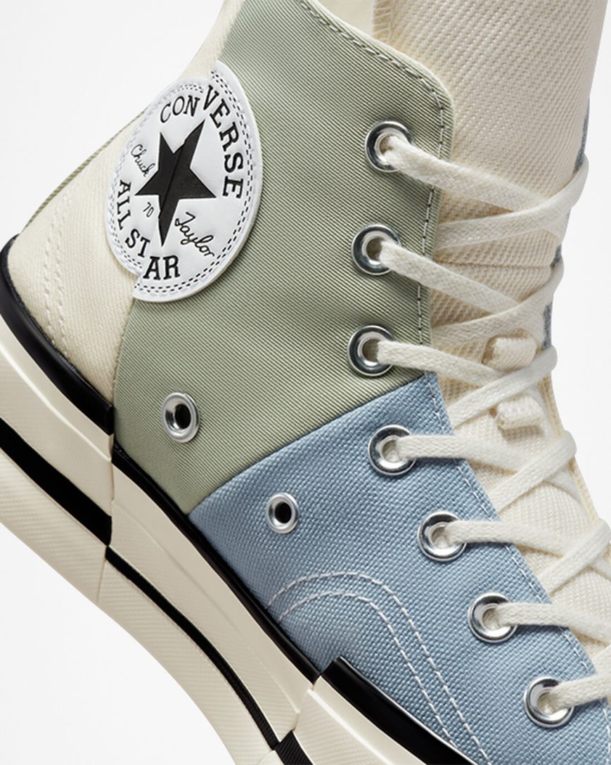 Dámské Boty Vysoké Converse Chuck 70 Plus Materiál Mashup Olivy Zelené | CZ AUTQ79